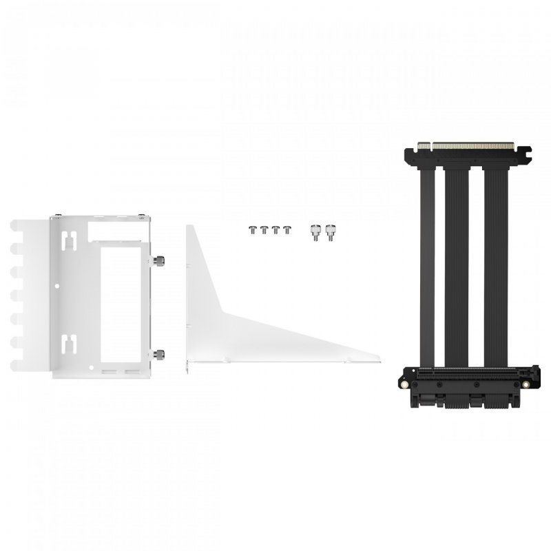 Fractal Design Flex 2 Vertical GPU Bracket with 195mm PCIe 4.0 Riser Cable, White/Black