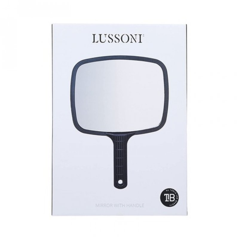 T4B LUSSONI Professional Handle Mirror Ergonomic Lightweight and Practical Portable Easy to Use Hairdressing Accessory