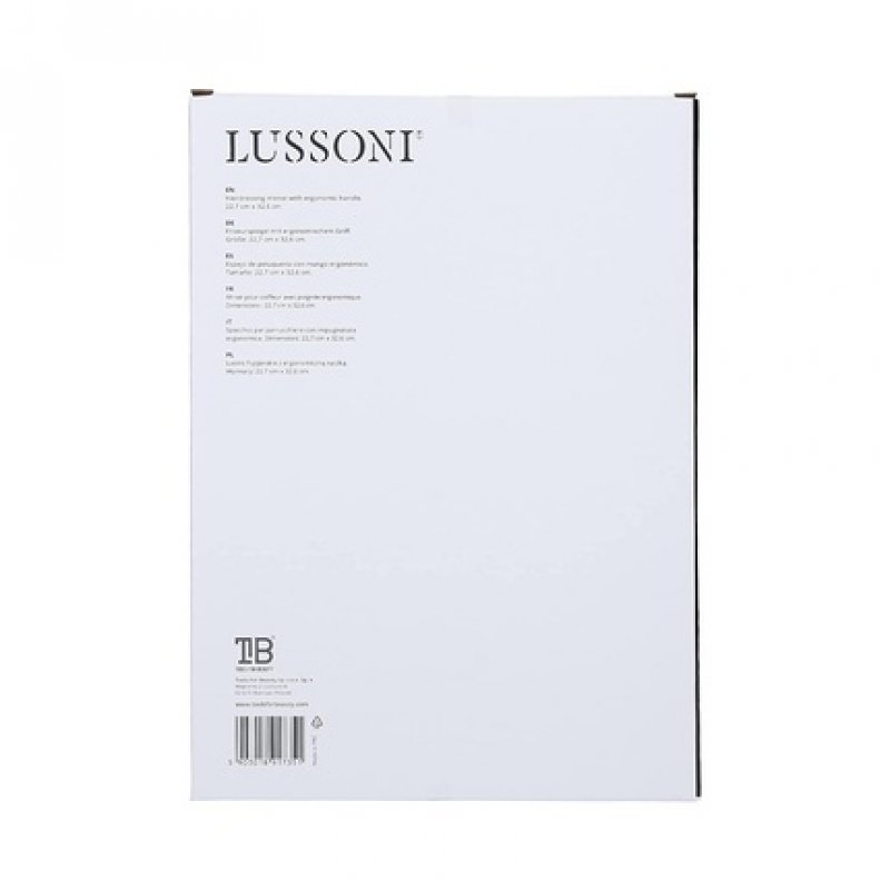 T4B LUSSONI Professional Handle Mirror Ergonomic Lightweight and Practical Portable Easy to Use Hairdressing Accessory