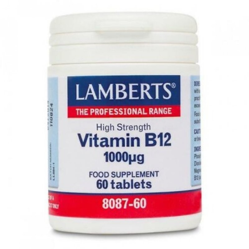 Lamberts B12 High Strength Vitamin B12 Energy and Immune Health 60 Vegan Tablets