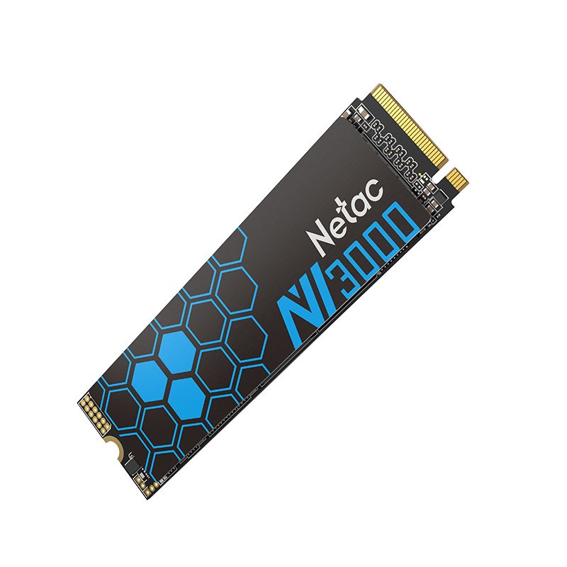 Netac 1TB NV3000 M.2 NVMe SSD, M.2 2280, PCIe3, 3D TLC NAND, R/W 3100/2100 MB/s, 200K/190K IOPS
