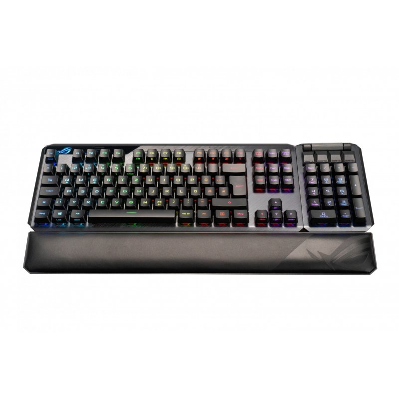 Asus ROG CLAYMORE II RGB Mechanical Gaming Keyboard w/ PBT Keycaps, Wired/Wireless, RX Red Mechanical Switches, Fully