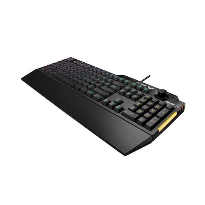 Asus TUF GAMING K1 RGB Keyboard with Volume Knob, 19-key Rollover, Side Light Bar & Armoury Crate, Spill Resistant,