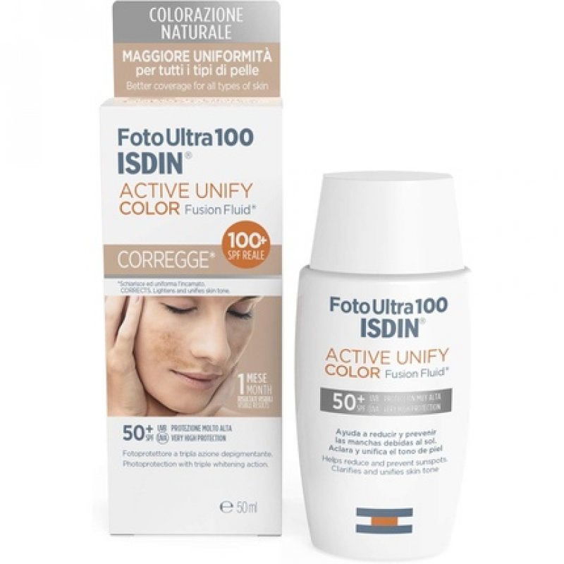 Isdin FotoUltra 100 Active Unify Color Fusion Fluid Face Sunscreen SPF50 50ml