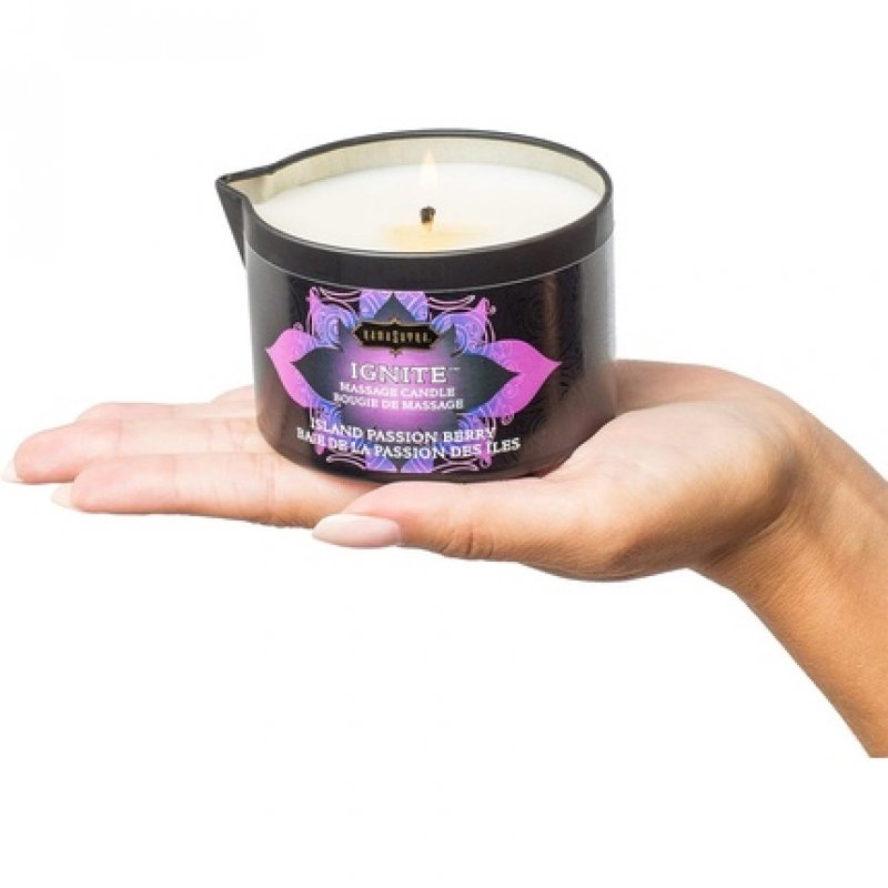 Kama Sutra Massage Oil Candle Island Passion Berry 6 Ounce