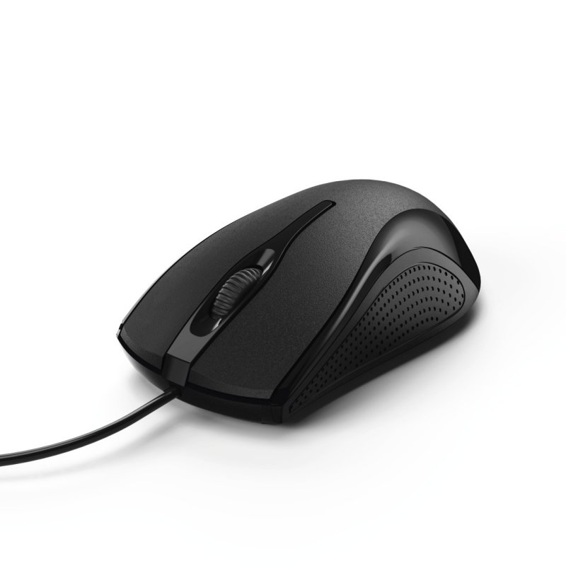 Hama MC-200 Wired Optical Mouse, 1000 DPI, USB, 3 Buttons, Black
