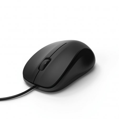 Hama MC-300 Wired Optical Mouse, 1200 DPI, USB, 3 Buttons, Black