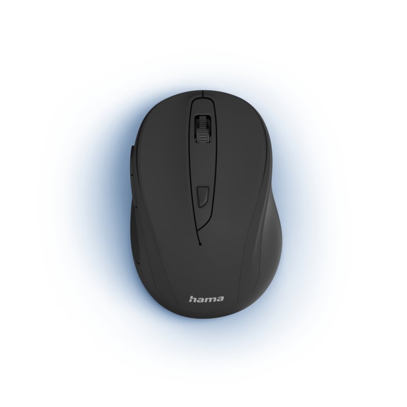 Hama MC-400 V2 Compact Wireless Optical Mouse, 6 Buttons, 800-1600 DPI, Black