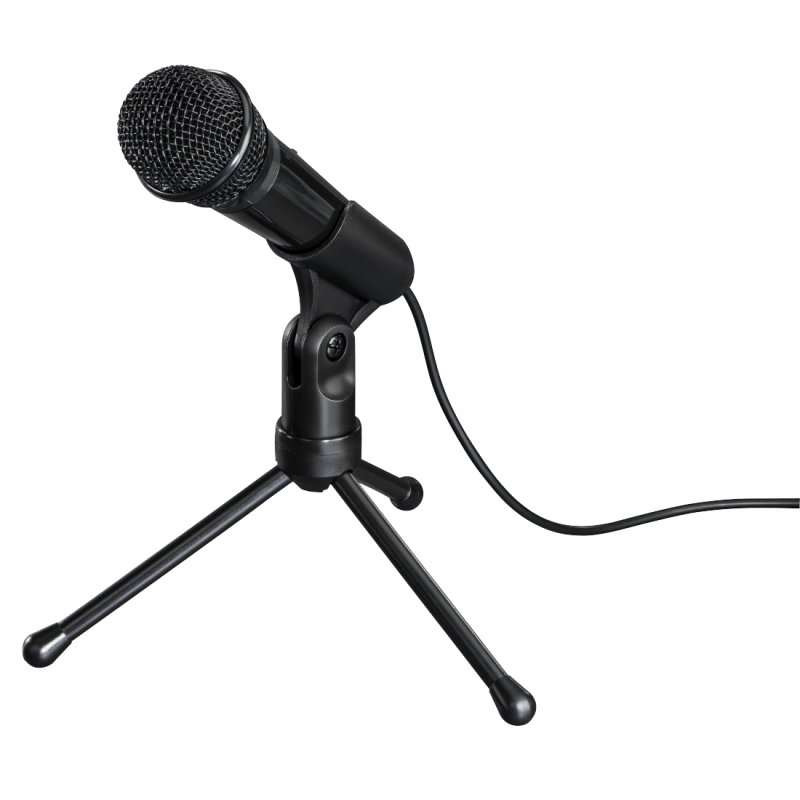 Hama MIC-P35 Allround Microphone for PC and Notebooks, 3.5mm Jack, Tripod