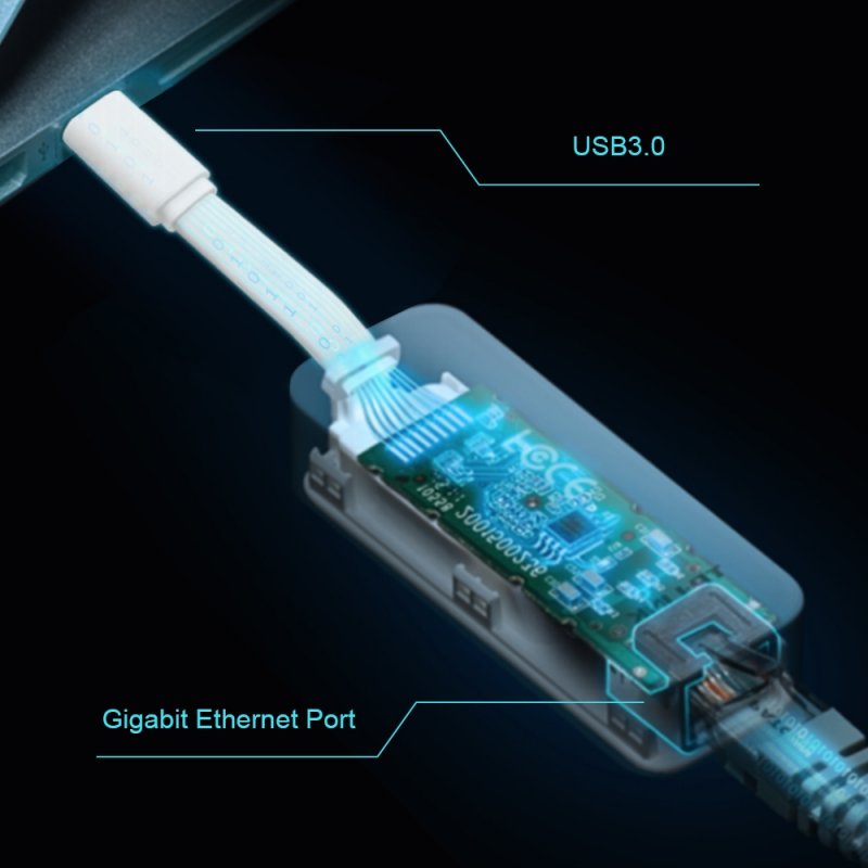 TP-LINK (UE300C) USB-C To Gigabit Ethernet Adapter, Windows/Mac/Chrome/Linux Compatible