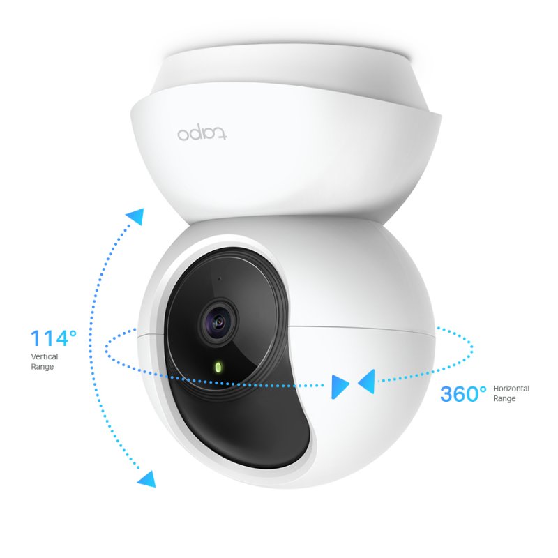 TP-LINK (TAPO C200) Pan/Tilt Home Security Wi-Fi Camera, 1080p, Night Vision, Motion Detection, Alarms, 2-way Audio,