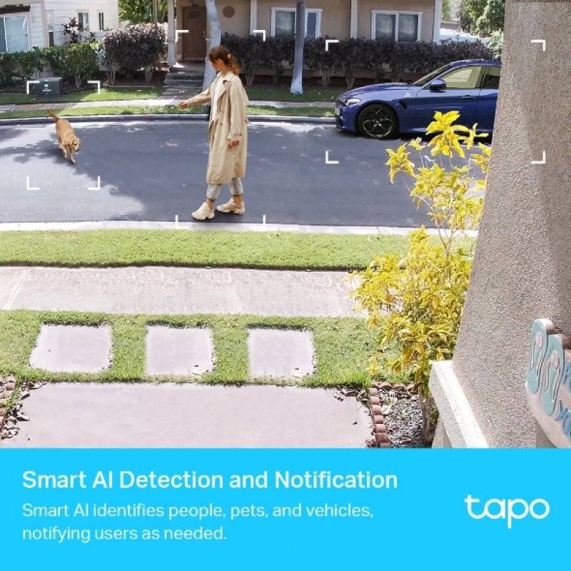 TP-LINK (TAPO C420S2) Smart Wire-Free Security 2K QHD Outdoor 2-Camera System, 180-Day Battery, Colour Night Vision, AI