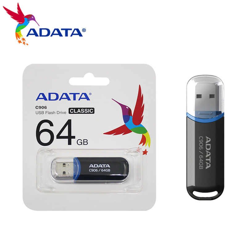 ADATA C906 lecteur USB flash 64 Go USB Type-A 2.0 Noir
