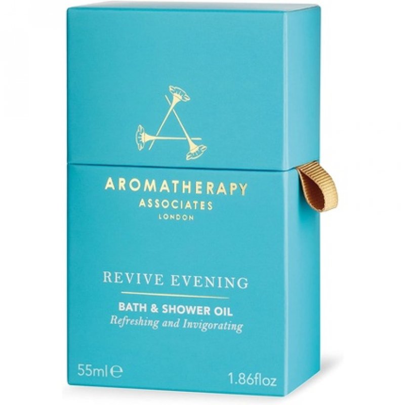 Aromatherapy Associates Revive Evening Bath and Shower Oil 55ml - Essential Oil Cleanser with Ylang-Ylang, Patchouli,
