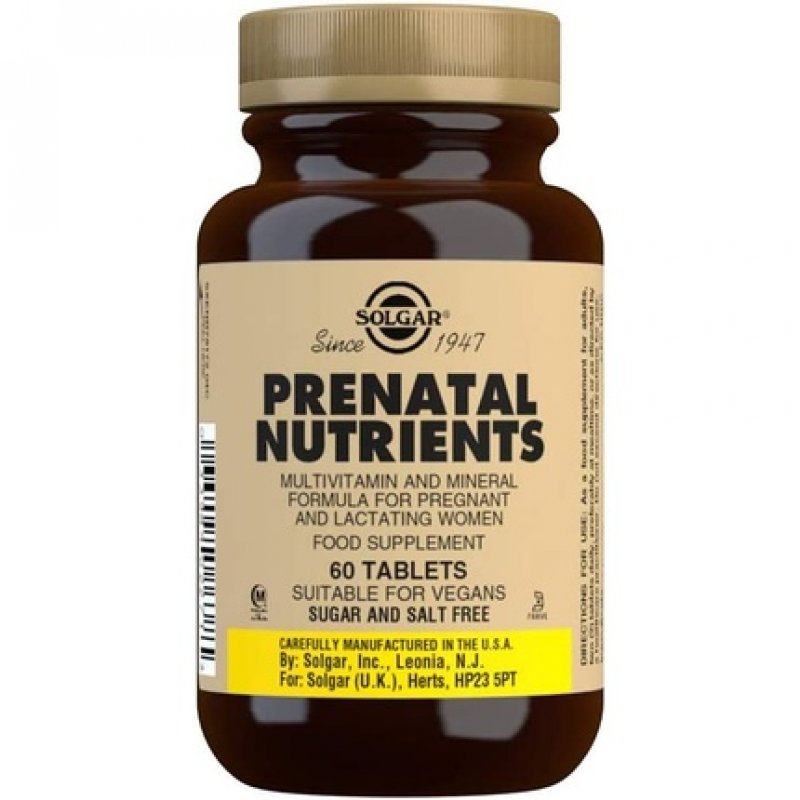 Solgar Prenatal Nutrients Tablets 60 Count