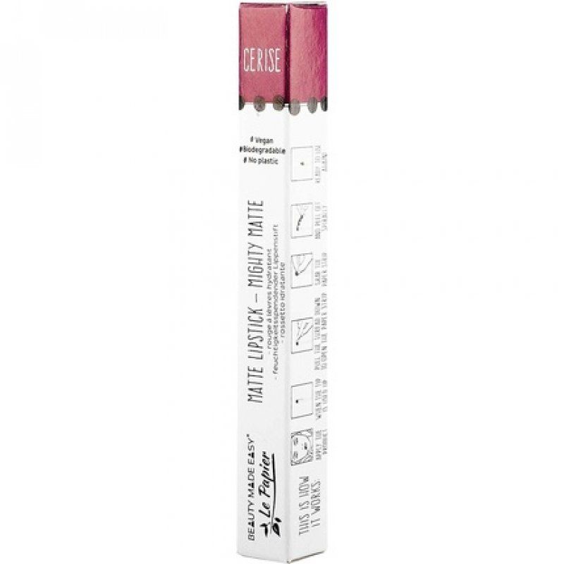 Beauty Made Easy Le Papier Purple Vegan Matte Lipstick Cerise 6g