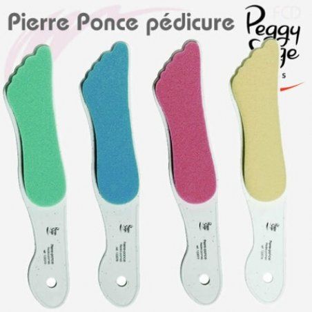PEGGY SAGE Pedicure File and Yellow Pumice Sponge with Long Handle Ref. 122076