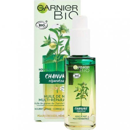 Garnier Organic Multi-Repairing Night Oil for Face with Nourishing Hemp & Vitamin E 30ml