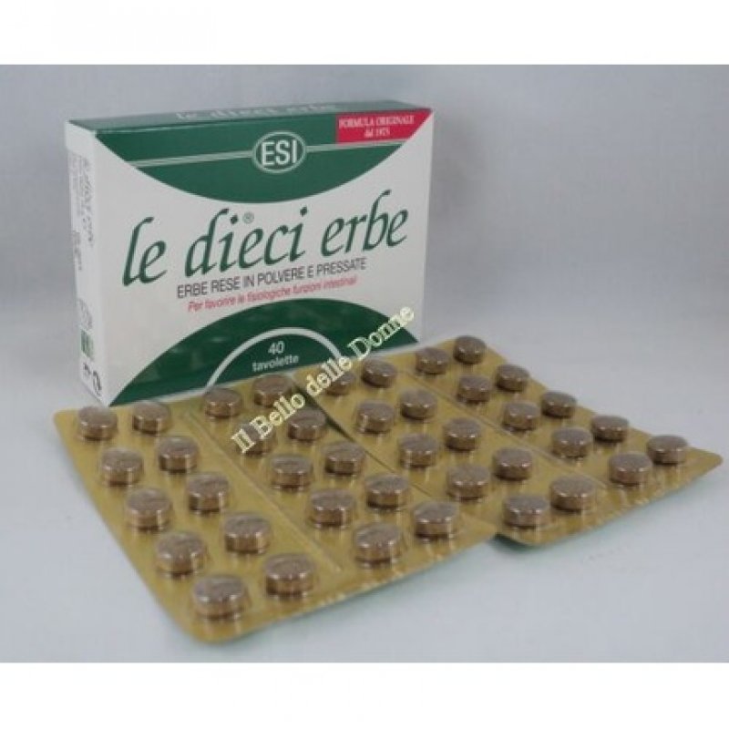 ESI The Ten Herbs Digestion and Intestine Laxative 40 Tablets No Gluten