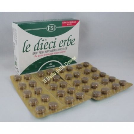 ESI The Ten Herbs Digestion and Intestine Laxative 40 Tablets No Gluten