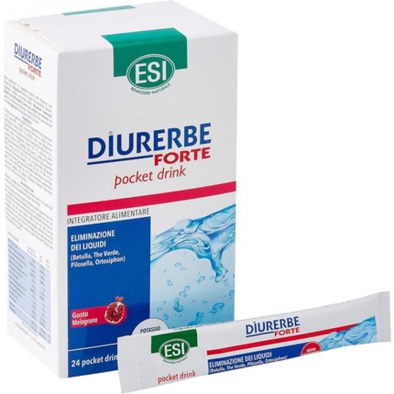 ESI Diurerbe Forte 24 Pocket Drink Pomegranate Draining Liquid Excess Magnesium