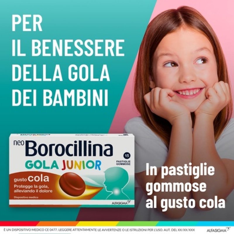 NeoBorozylline Gola Junior Gusto Cola 15 Gummy Pastilles