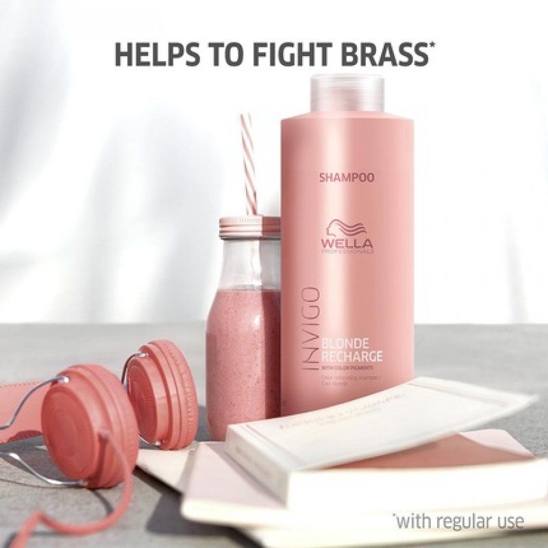 WELLA Professionals Invigo Blonde Recharge Colour Refreshing Shampoo Cool Blonde 1000ml