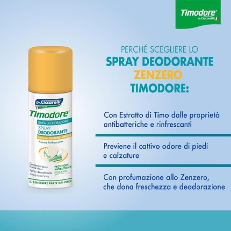 Timodore Ginger Foot and Shoe Deodorant Spray 150ml