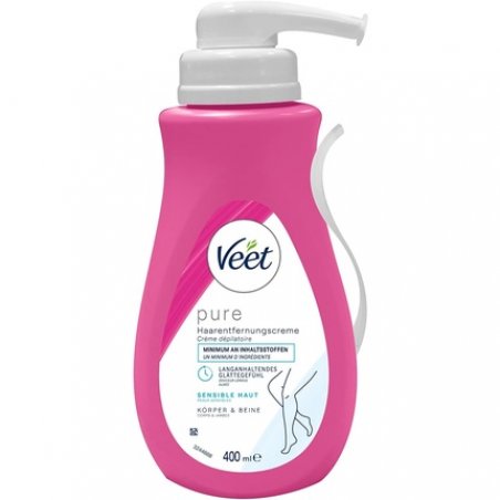Veet Sensitive Hair Removal Cream - Fast & Effective Hair Removal for Silky Smooth Skin - Application Time 5-10