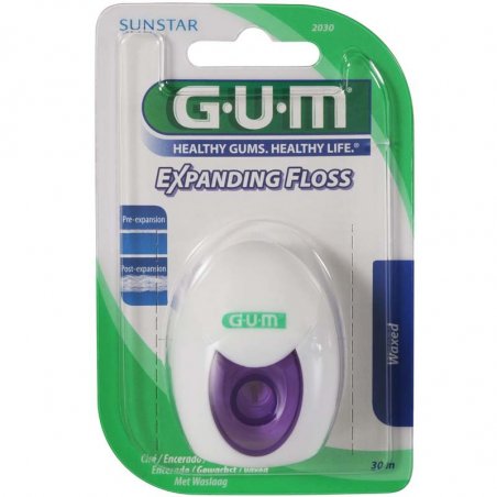 GUM Expanding Waxed Floss 30m