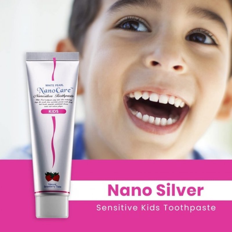 White Pearl Children's Teeth Whitening Toothpaste NanoCare for Sensitive Teeth 50g