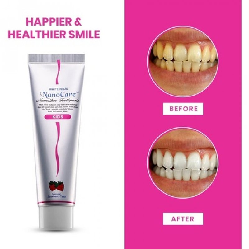 White Pearl Children's Teeth Whitening Toothpaste NanoCare for Sensitive Teeth 50g