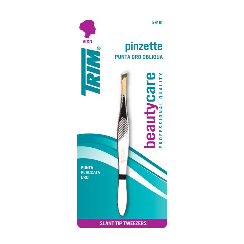TRIM Pinzette Punta Oro Obliqua Acier inoxydable unisexe