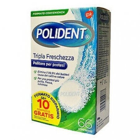 Polident Triple Freshness 66 Tablets