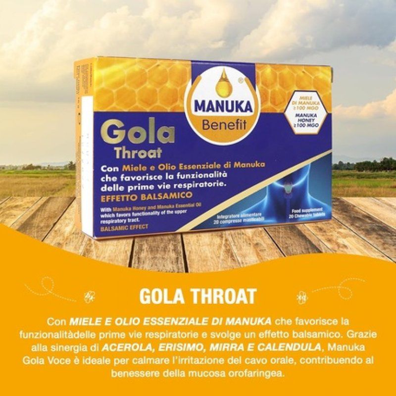 Manuka Benefit Gola Throat 20 Tablets
