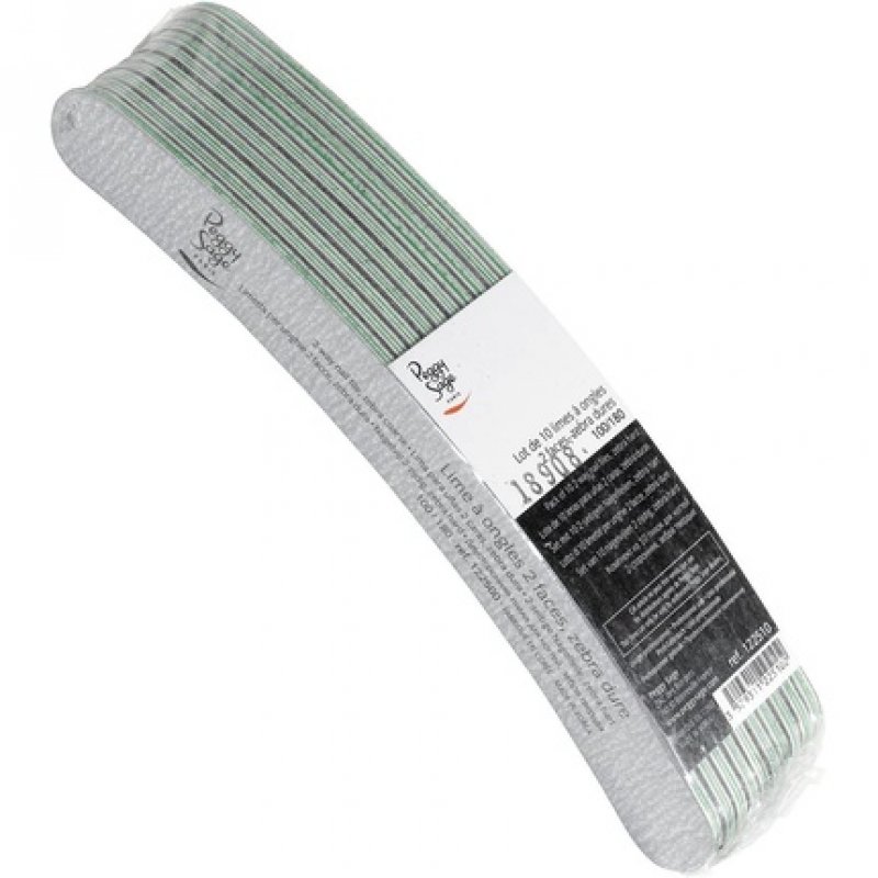 Zebra Banana 2-Sided Nail Files 100/180 Grit - Pack of 10