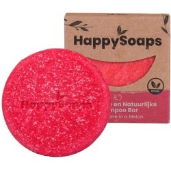 HappySoaps You're One in a Melon 70g Solid Shampoo Bar Vegan 100% Plastic-Free Handmade in EU for a Better Environment