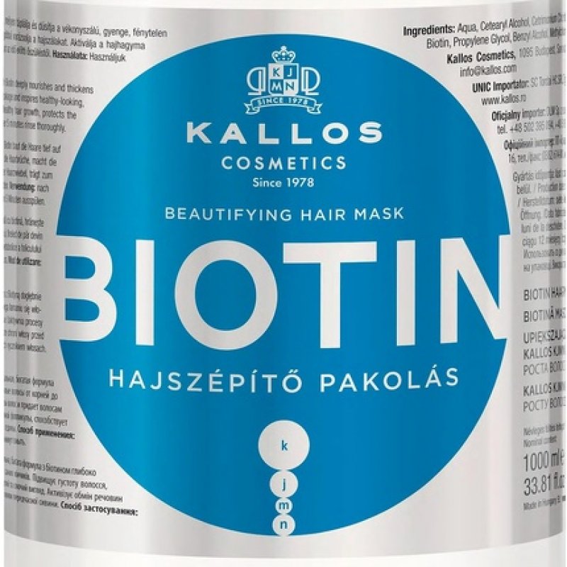 Kallos KJMN Biotin Hair Mask for Beautiful Hair 1000ml