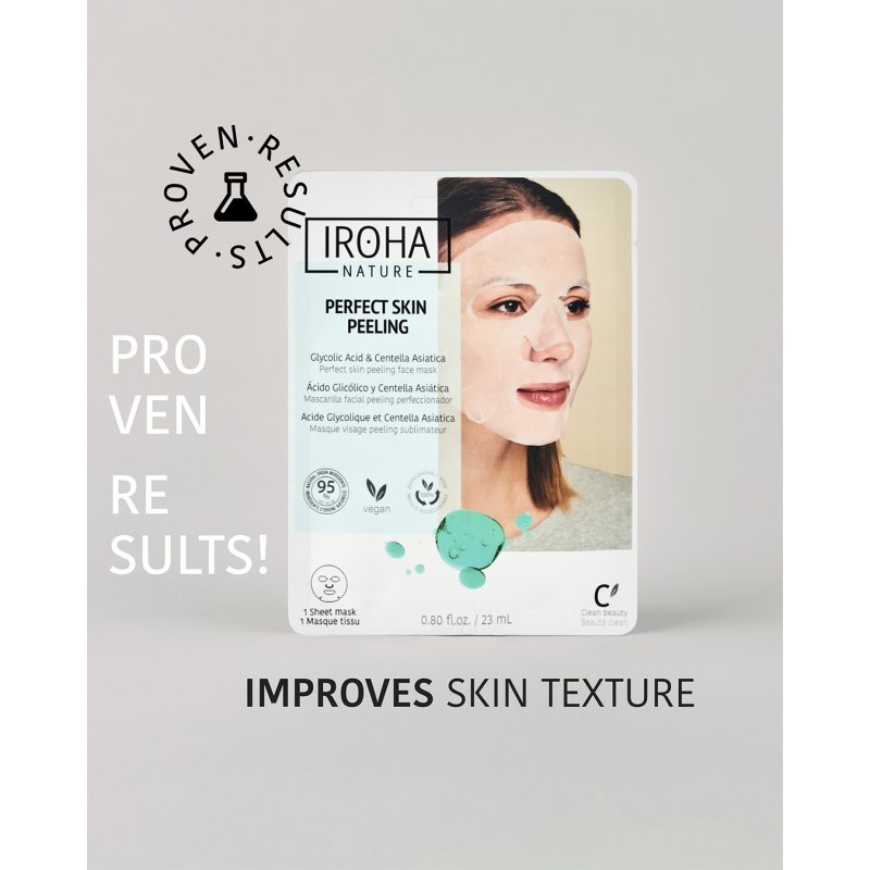 Iroha Nature Perfect Skin Peeling Face Mask with Glycolic Acid 23 ml
