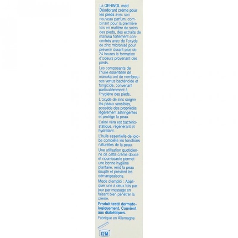 Gehwol Deodorant Foot Cream 75ml