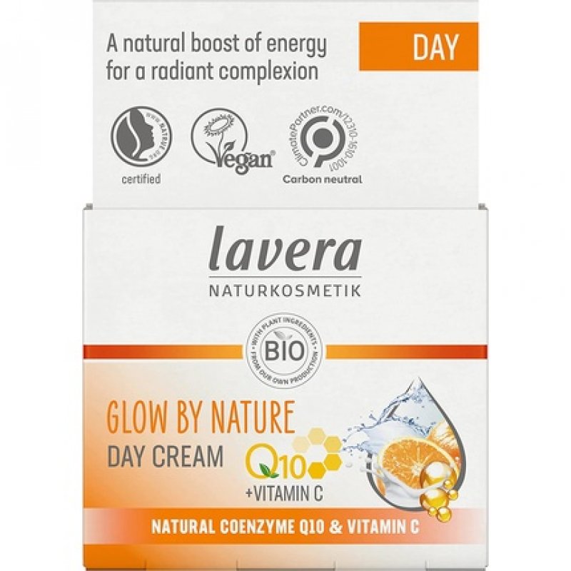 lavera GLOW BY NATURE Day Cream with Q10 and Vitamin C 50ml - PETA Certified