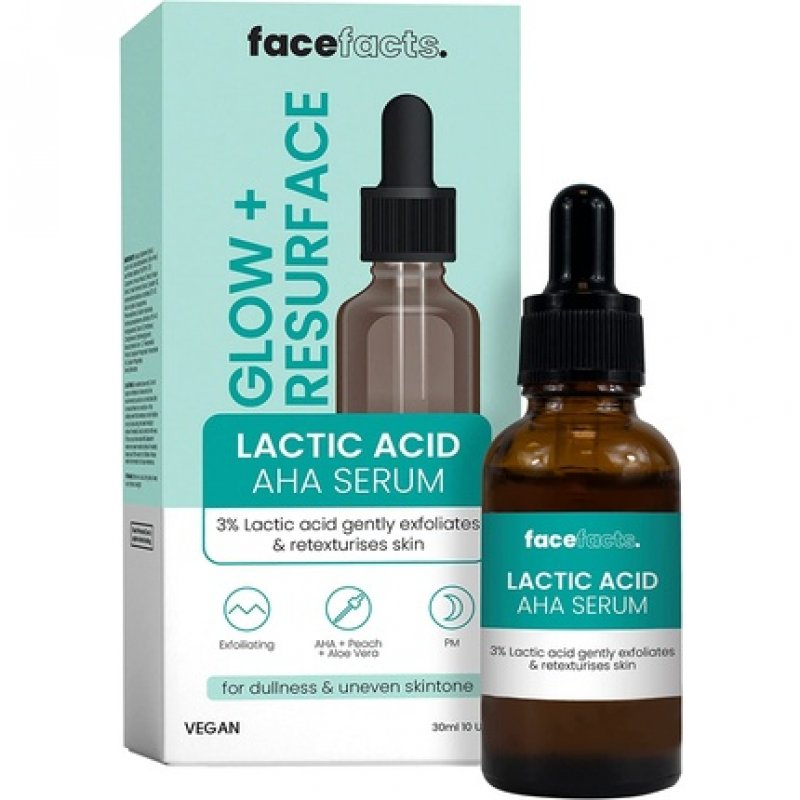 Face Facts Moisturising Facial Serum with Lactic Acid 30ml