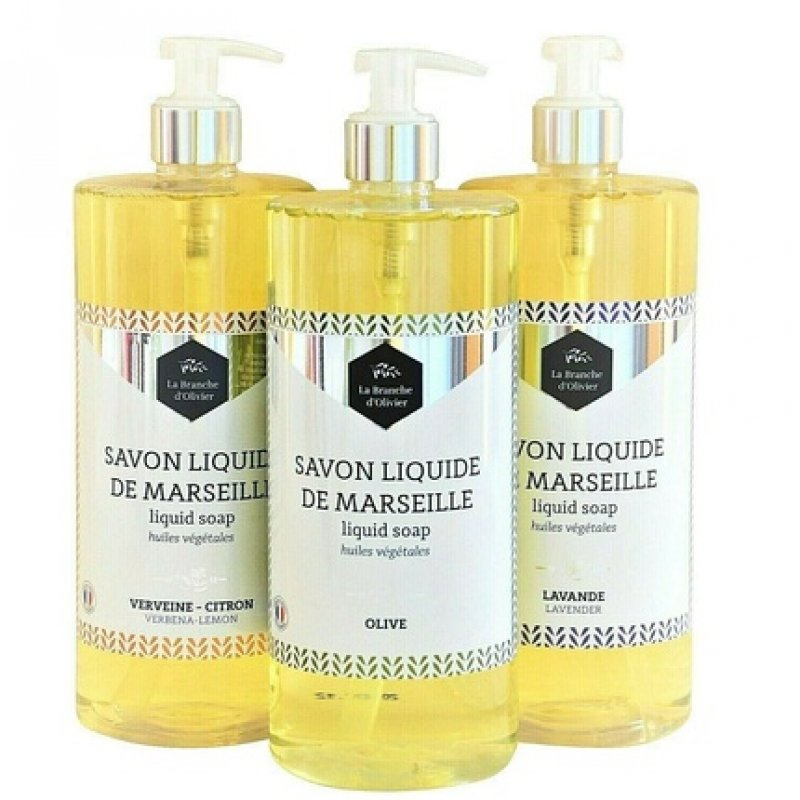 Savon de Marseille and Liquid Soaps in Various Fragrances and Bars