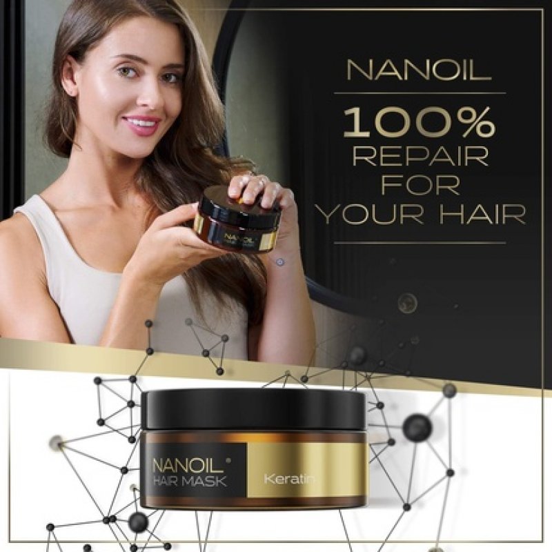 Nanoil Keratin Hair Mask 300ml Regeneration and Reconstruction Intensive Hair Treatment