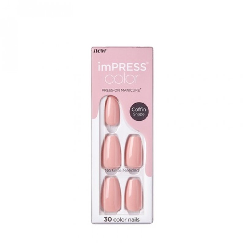 Kiss Impress Color Press-On Manicure Fake Nails, Sumptuous, 30 Count