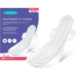 Lansinoh Maternity Pads After Birth Extra Absorbent with Wings 10 count