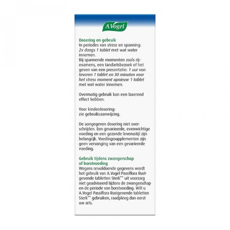 A Vogel Passiflora Extra Strong Calm 30 Tablets