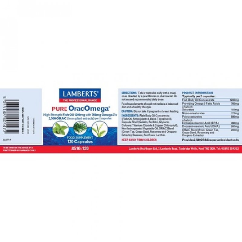 Lamberts Pure 120 Capsules Lamb Oracomega