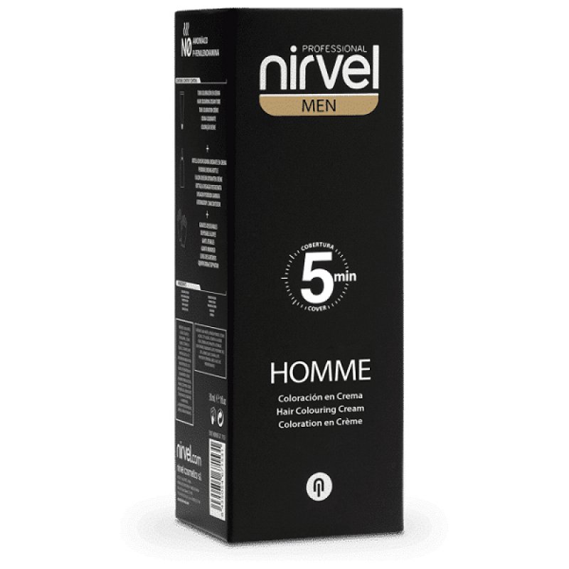 Nirvel Cosmetics Homme, coloration masculine, Brun clair, 30ml