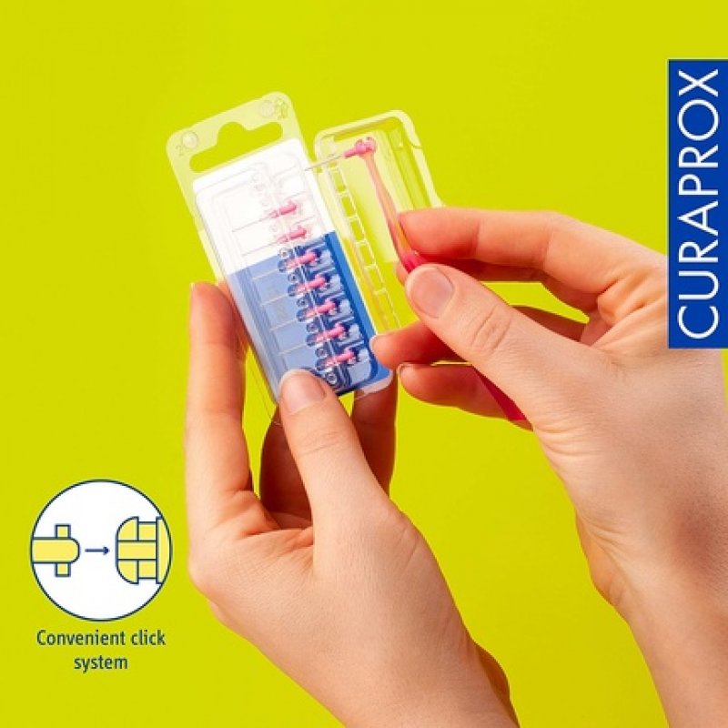 Curaprox CPS 08 Prime Refill Interdental Brushes Pink 8 Count 8 x 0.8mm - Pack of 8